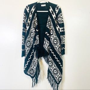 Dark Green Aztec Cardigan
